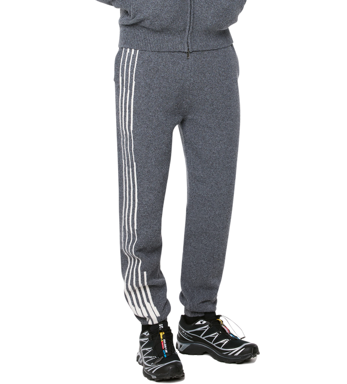 Special Knitted Pants Cuffed Grey/ White