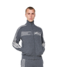 Special Knitted Zip Up Dark Grey/ White