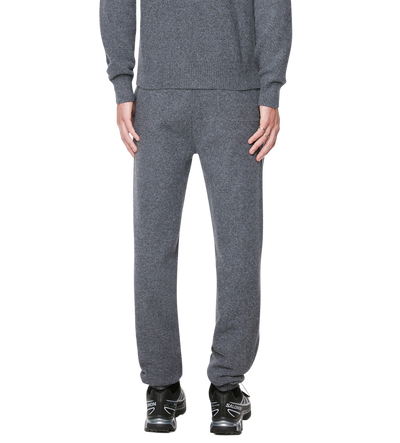 Special Knitted Pants Cuffed Grey/ White