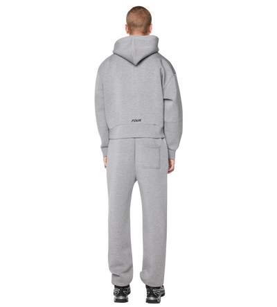 Circles Scuba Zip Up Hoodie Grijs Melange