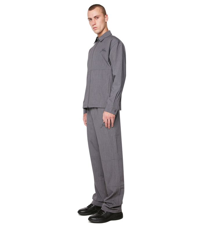 Script Shirt Jacket Dark Grey