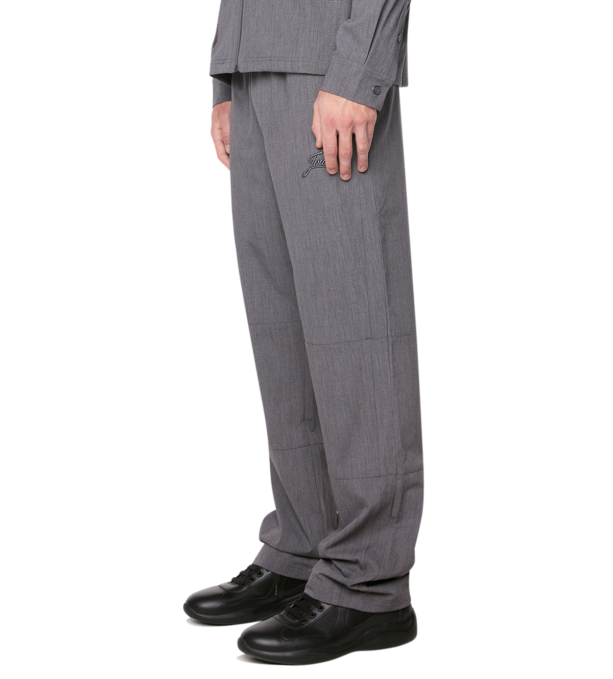 Script Logo Suit Trousers Dark Grey