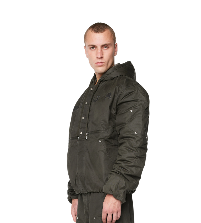 Logo Double Layered Jacket Green