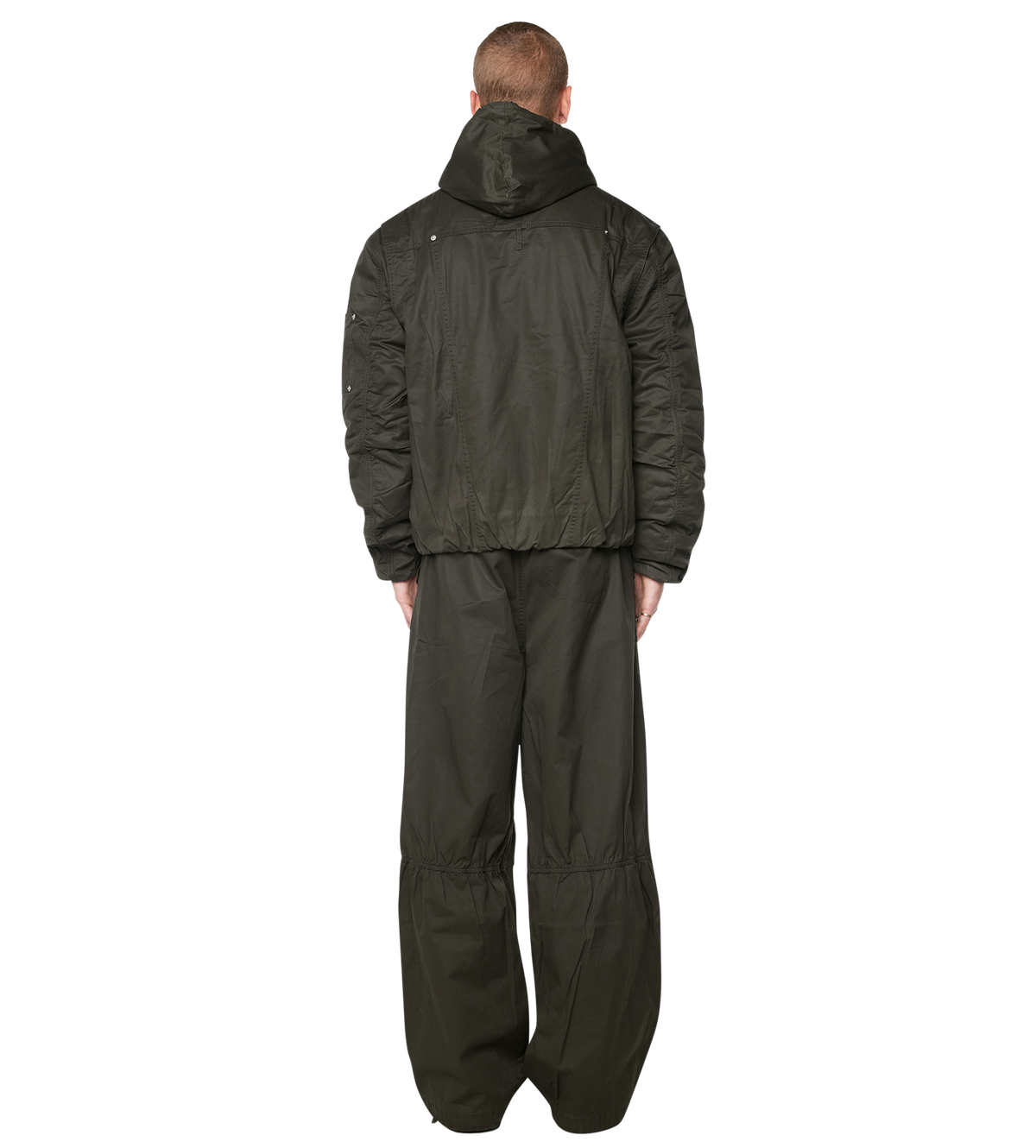 Logo Double Layered Jacket Green