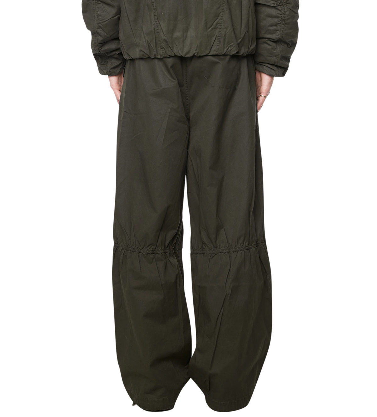 Logo Double Layered Pants Green