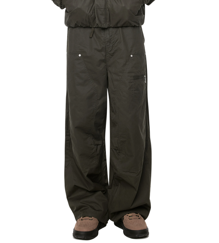 Logo Double Layered Pants Green