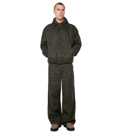 Logo Double Layered Pants Green
