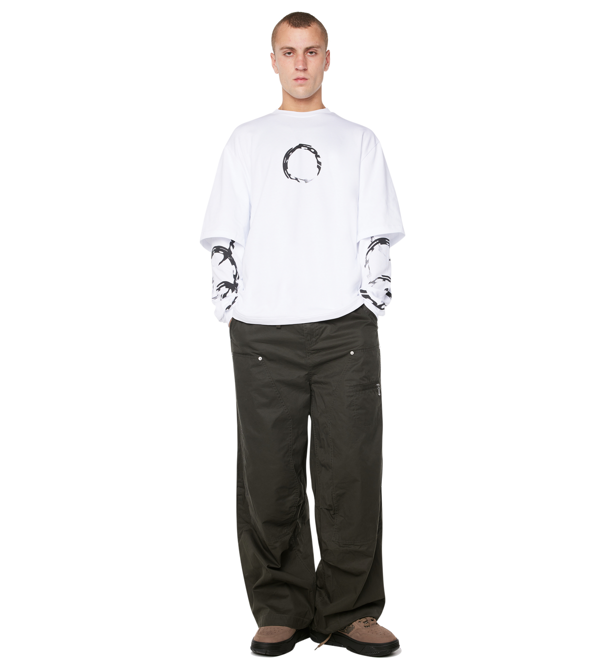 Rotation Double Layered Longsleeve Wit