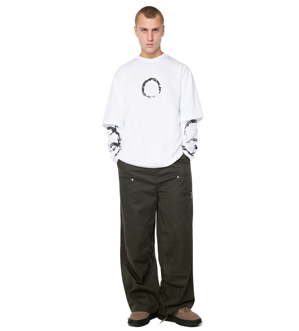Rotation Double Layered Longsleeve Wit