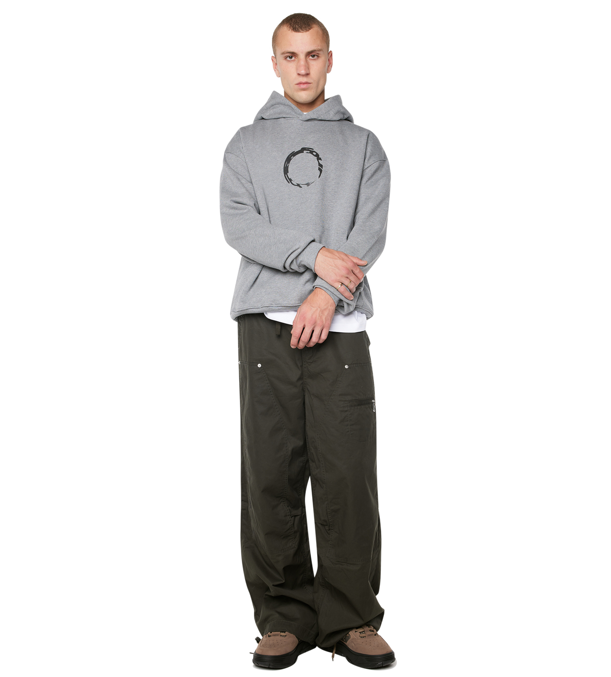 Rotation Hoodie Grey Melange