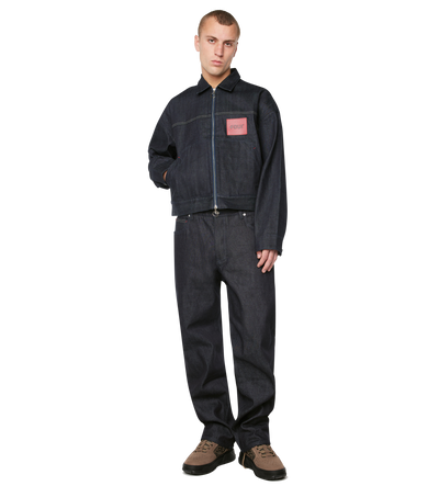 Logo Regular Raw Denim Jeans
