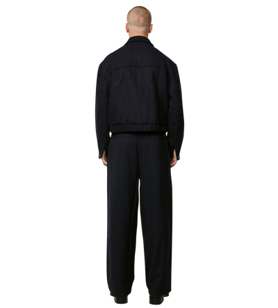 Script Logo Wool Jacket Navy