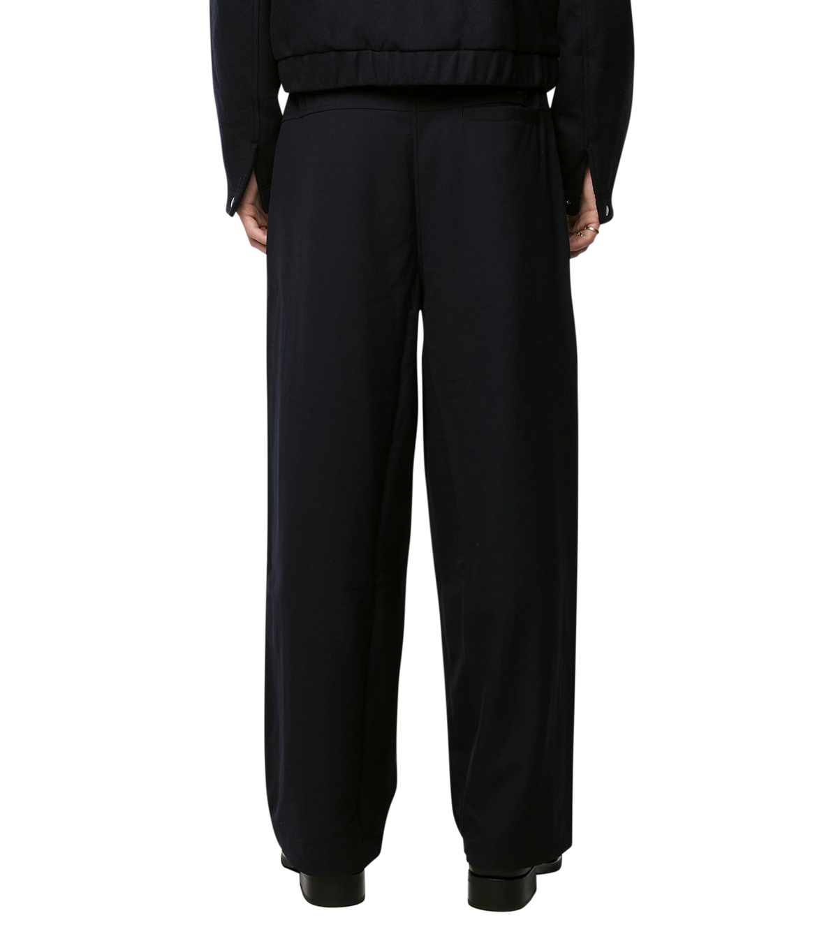 Script Logo Wool Pants Navy