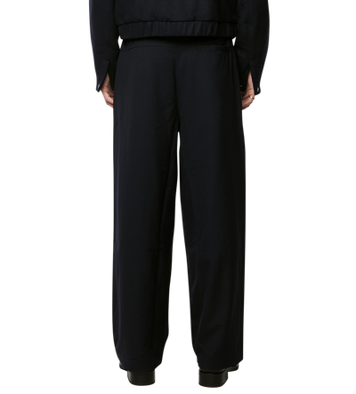 Script Logo Wool Pants Navy