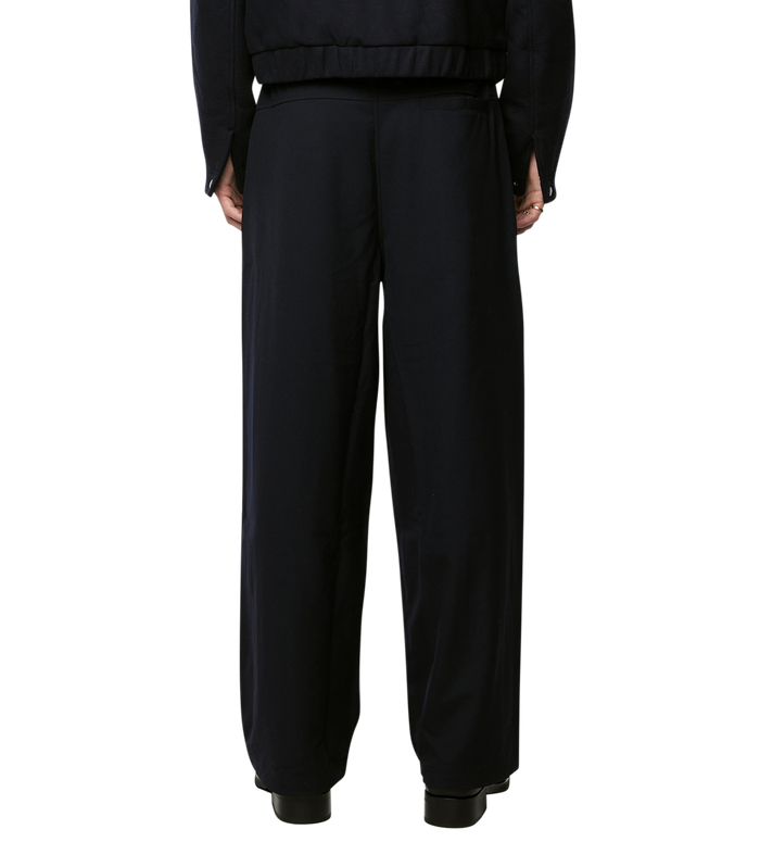 Script Logo Wool Pants Navy