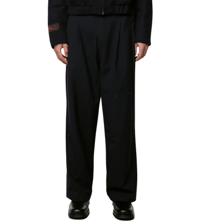 Script Logo Wool Pants Navy