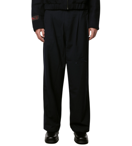 Script Logo Wool Pants Navy
