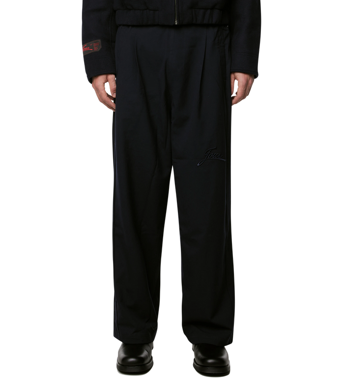 Script Logo Wool Pants Navy