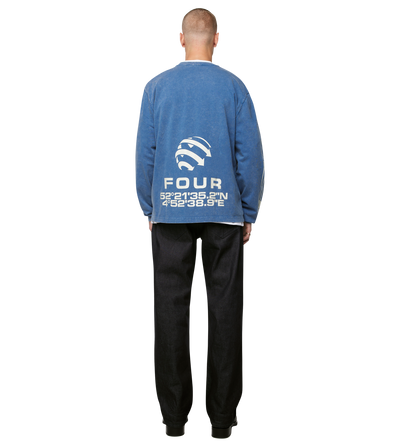 Arrow Logo Boxy Longsleeve Washed Blue