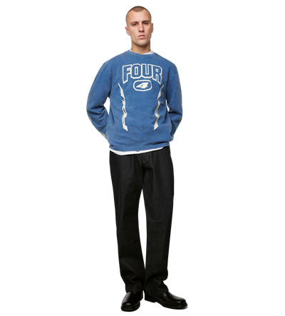 Arrow Logo Boxy Longsleeve Washed Blue
