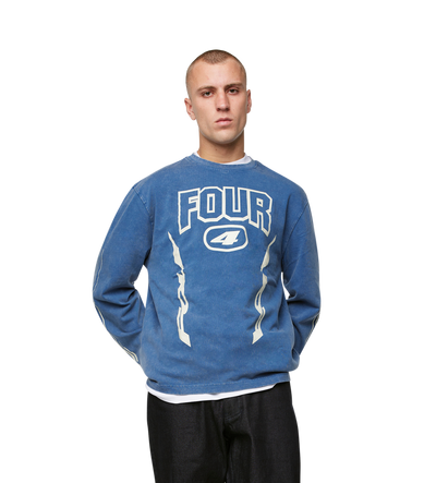 Arrow Logo Boxy Longsleeve Washed Blue
