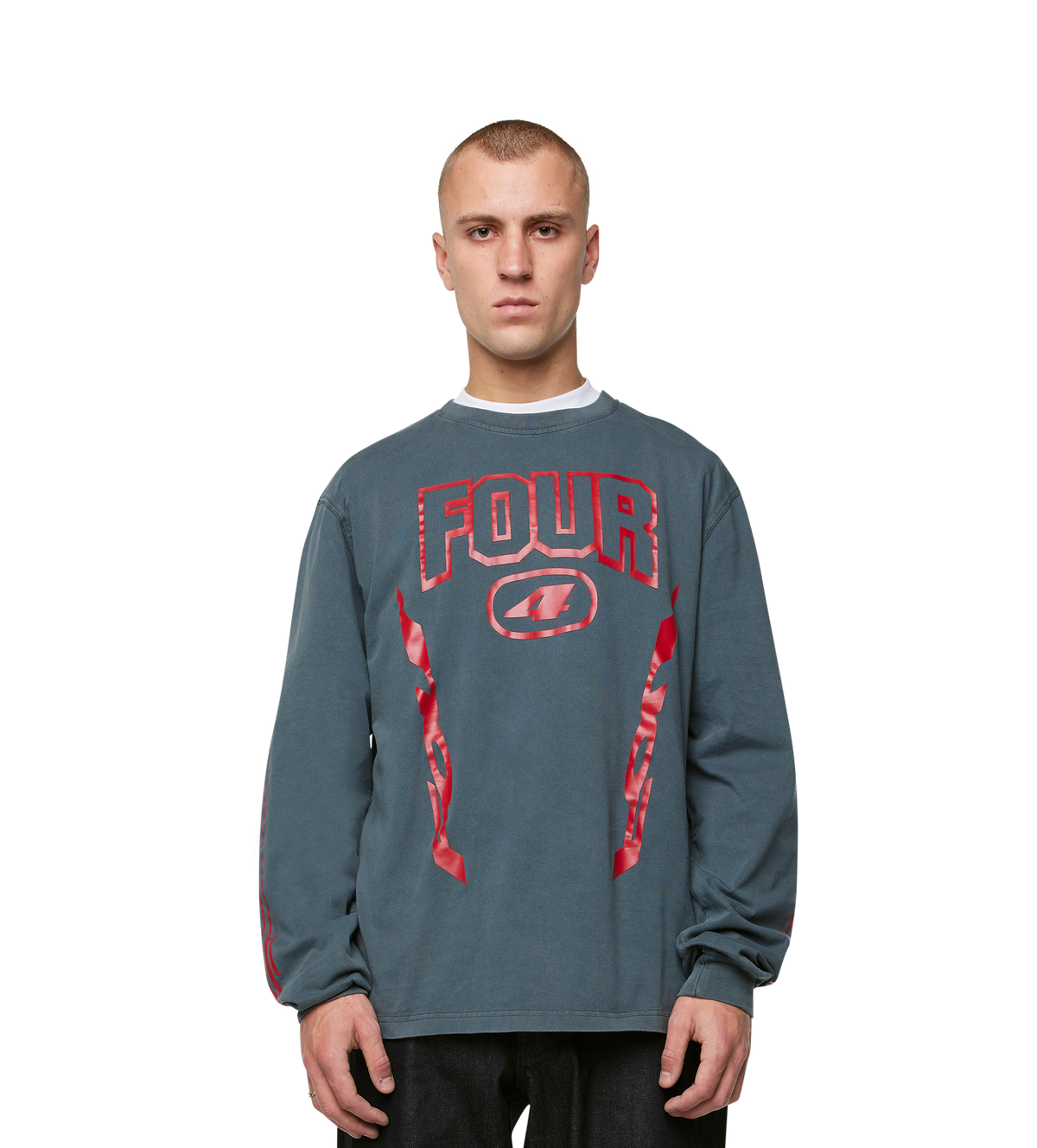 Arrow Logo Boxy Longsleeve Washed Black