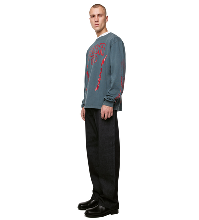 Arrow Logo Boxy Longsleeve Washed Black
