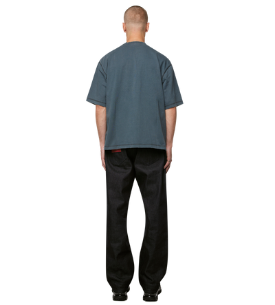 Destroyed Logo Boxy T-Shirt Washed Grijs
