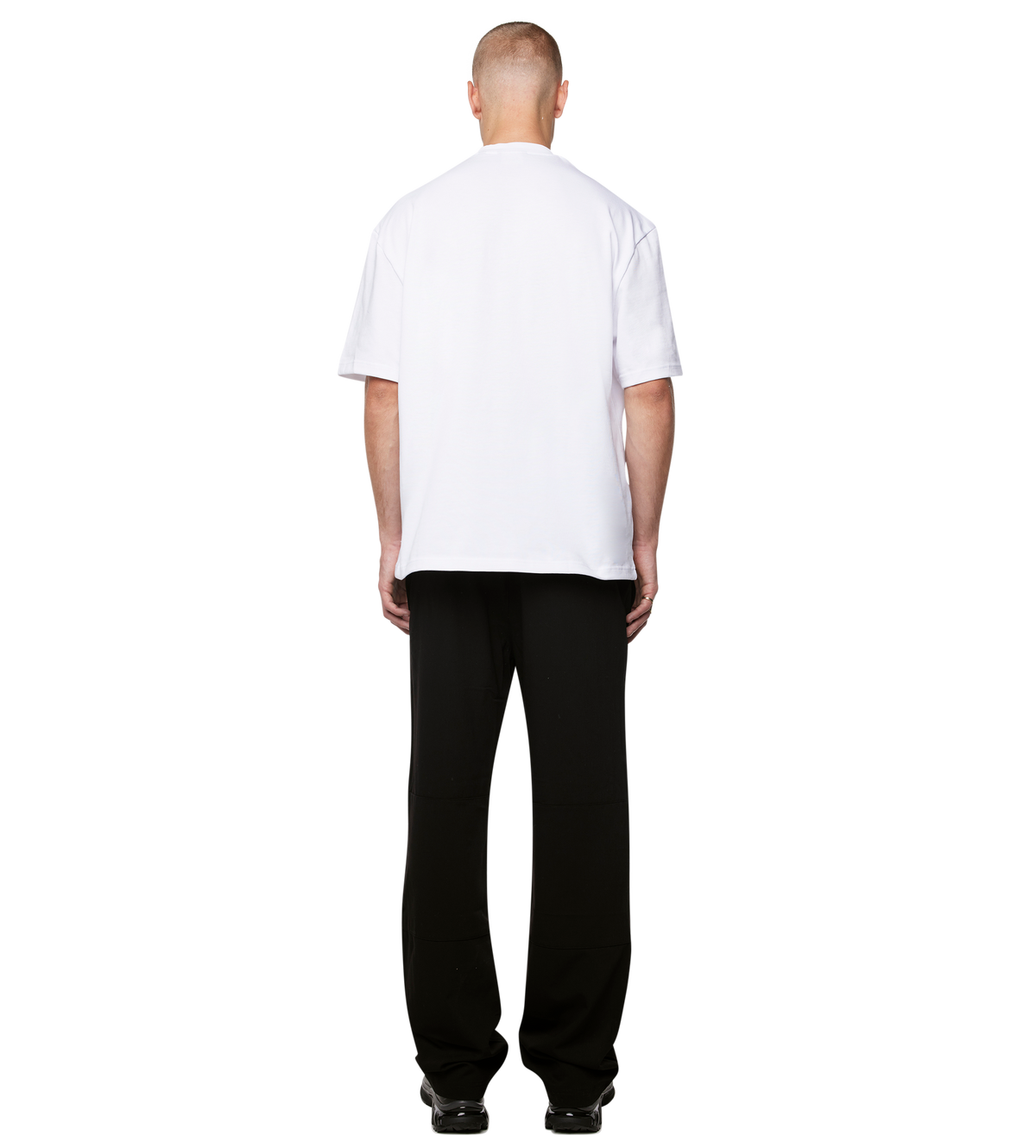Script Boxy Pocket T-Shirt White