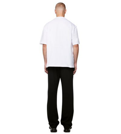 Script Boxy Pocket T-Shirt White