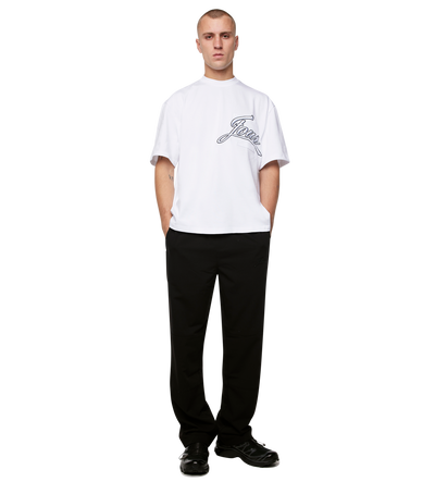 Script Boxy Pocket T-Shirt White