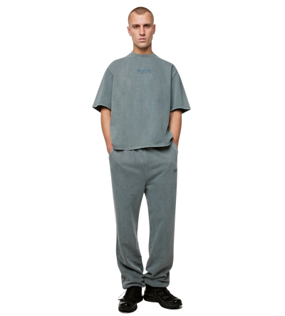 Circles Wide Sweatpants Washed Groen