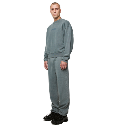 Circles Crewneck Washed Groen