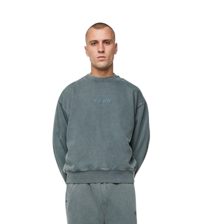 Circles Crewneck Washed Groen