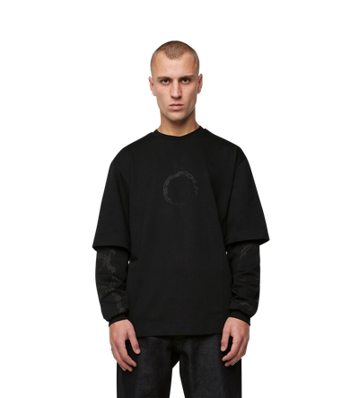 Rotation Double Layered Longsleeve Zwart