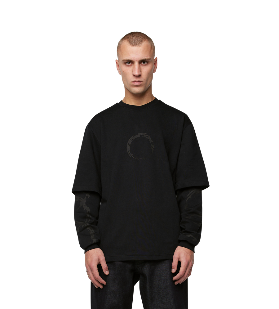 Rotation Double Layered Longsleeve Zwart