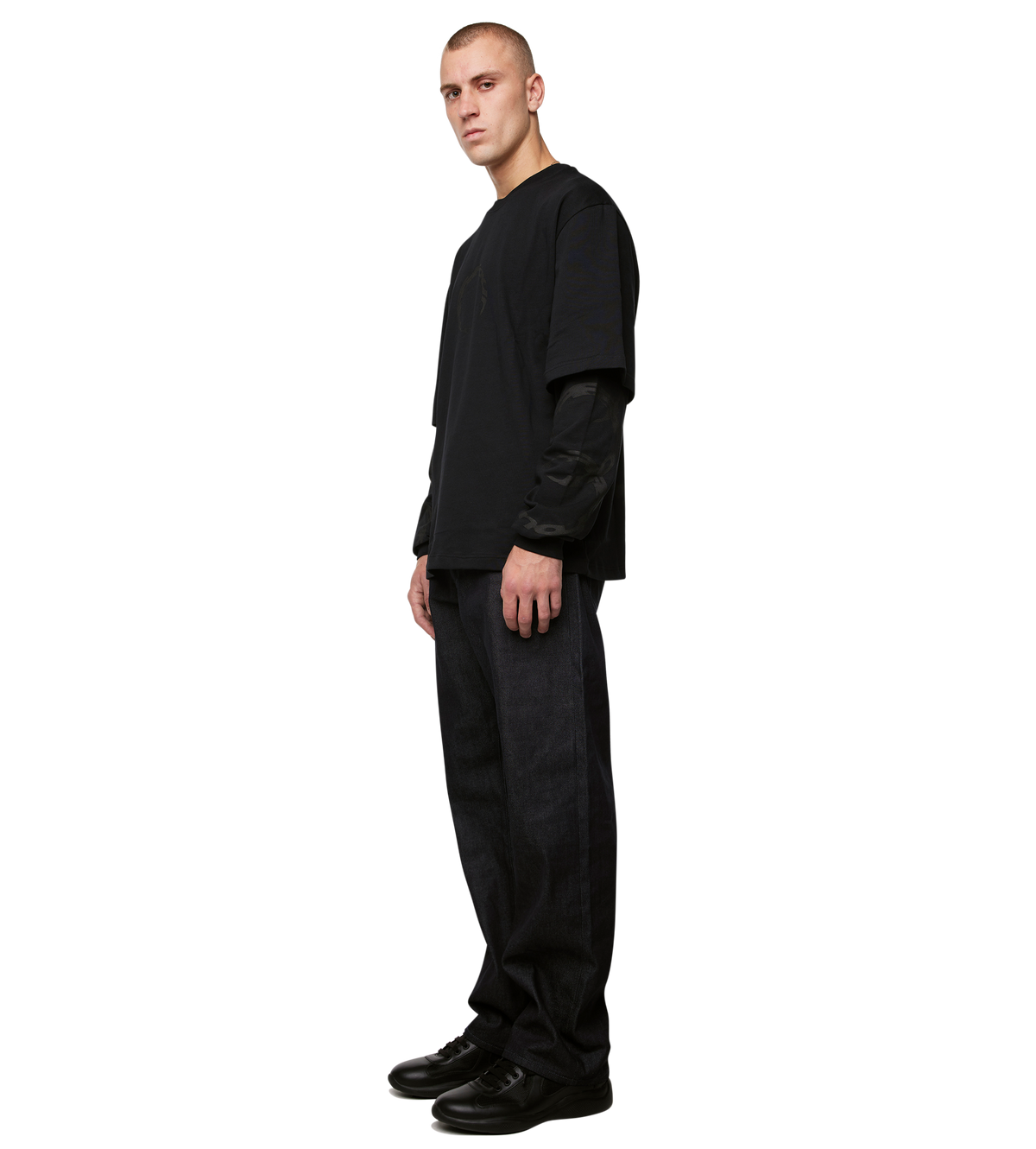 Rotation Double Layered Longsleeve Zwart