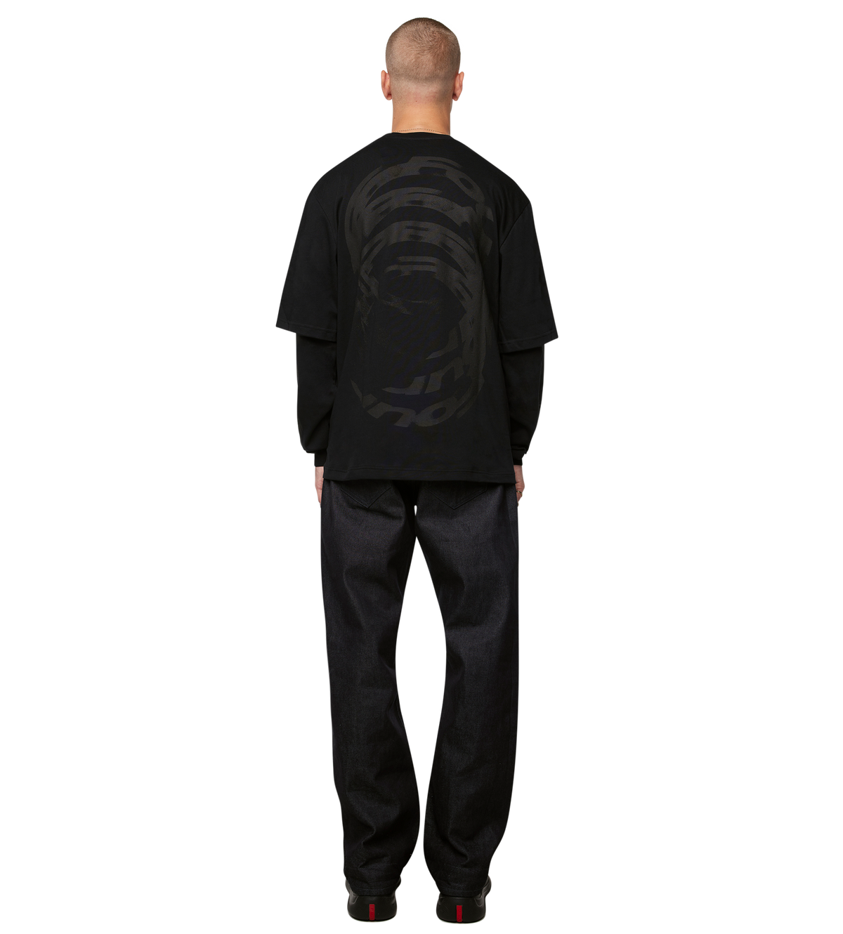 Rotation Double Layered Longsleeve Zwart