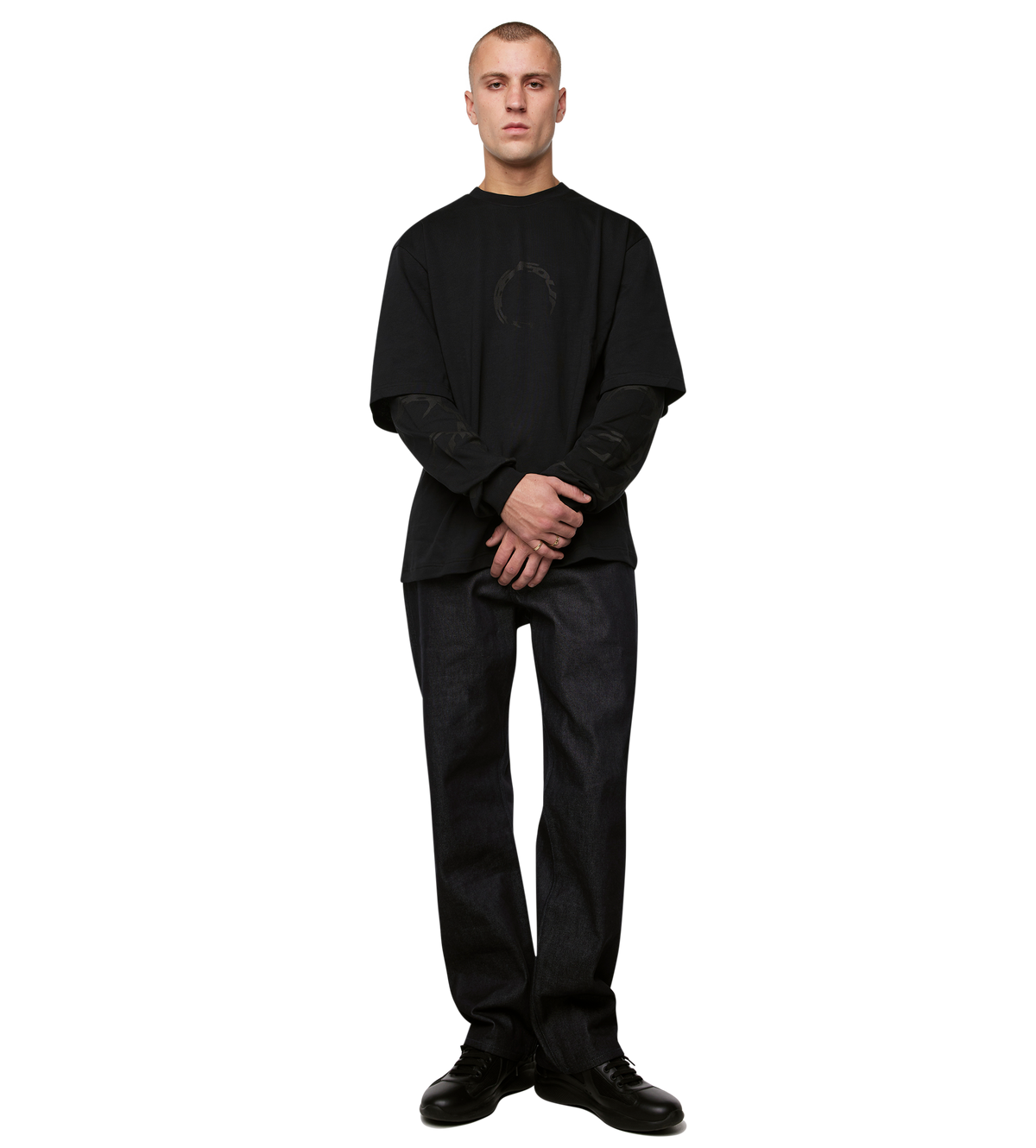 Rotation Double Layered Longsleeve Zwart