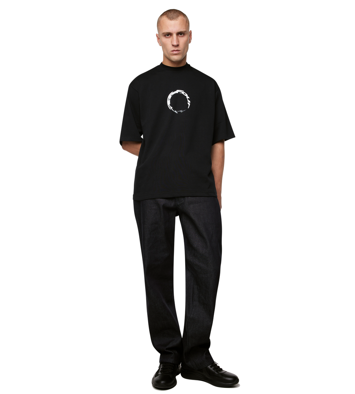 Rotation Boxy T-Shirt Zwart