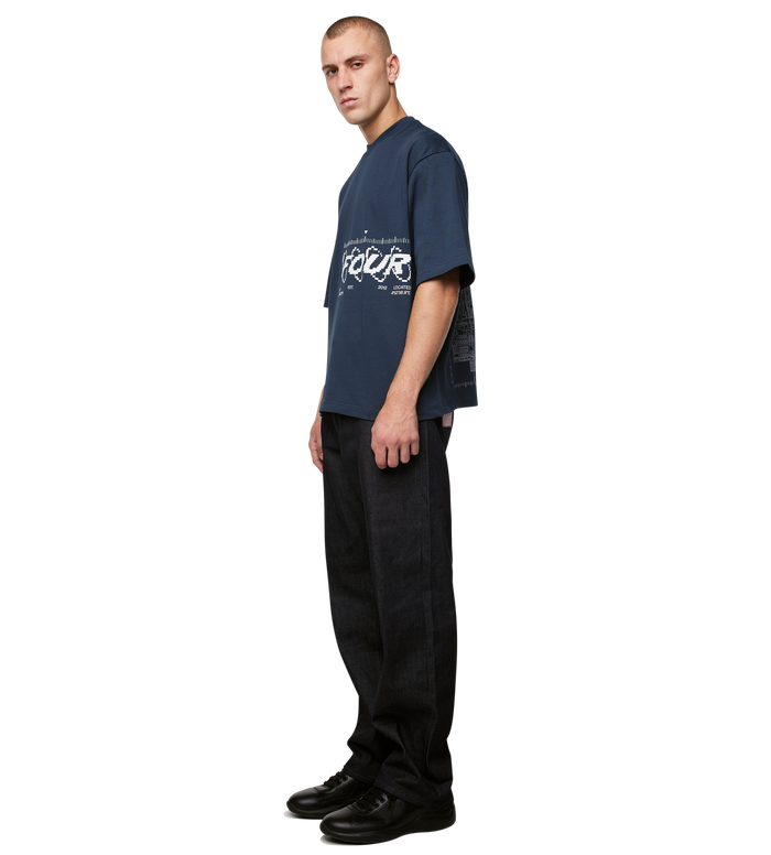 Map Logo Boxy T-Shirt Navy