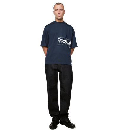 Map Logo Boxy T-Shirt Navy