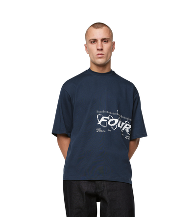 Map Logo Boxy T-Shirt Navy