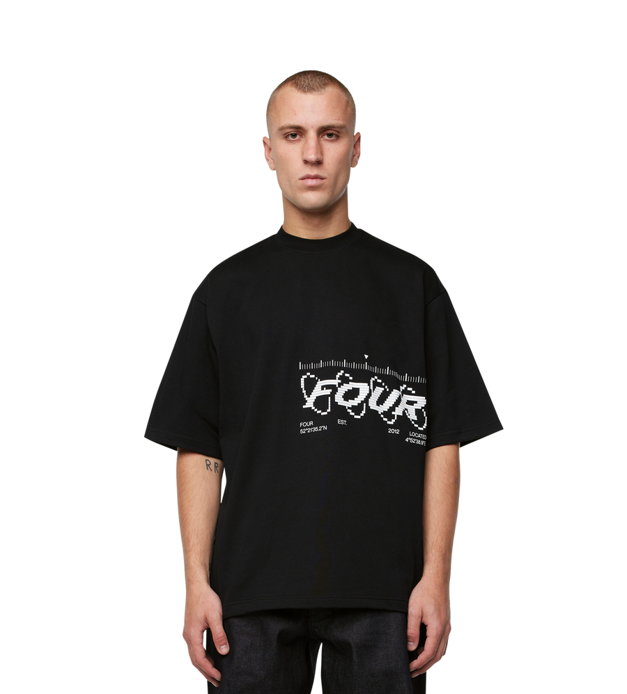 Map Logo Boxy T-Shirt Black