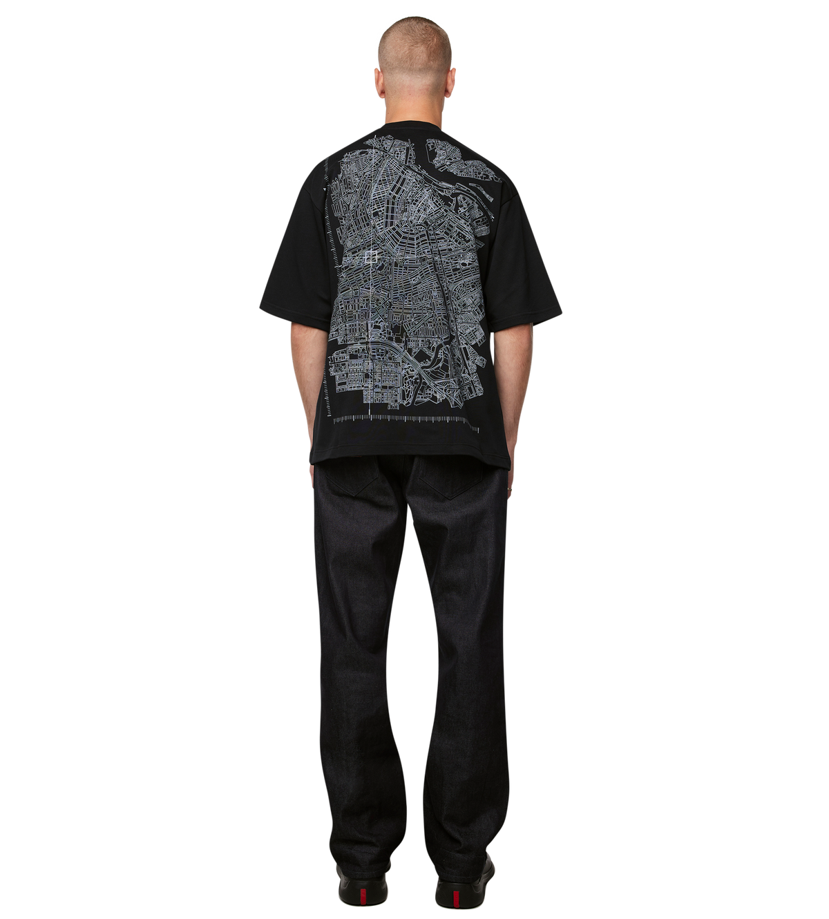Map Logo Boxy T-Shirt Black