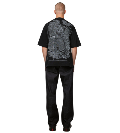 Map Logo Boxy T-Shirt Black
