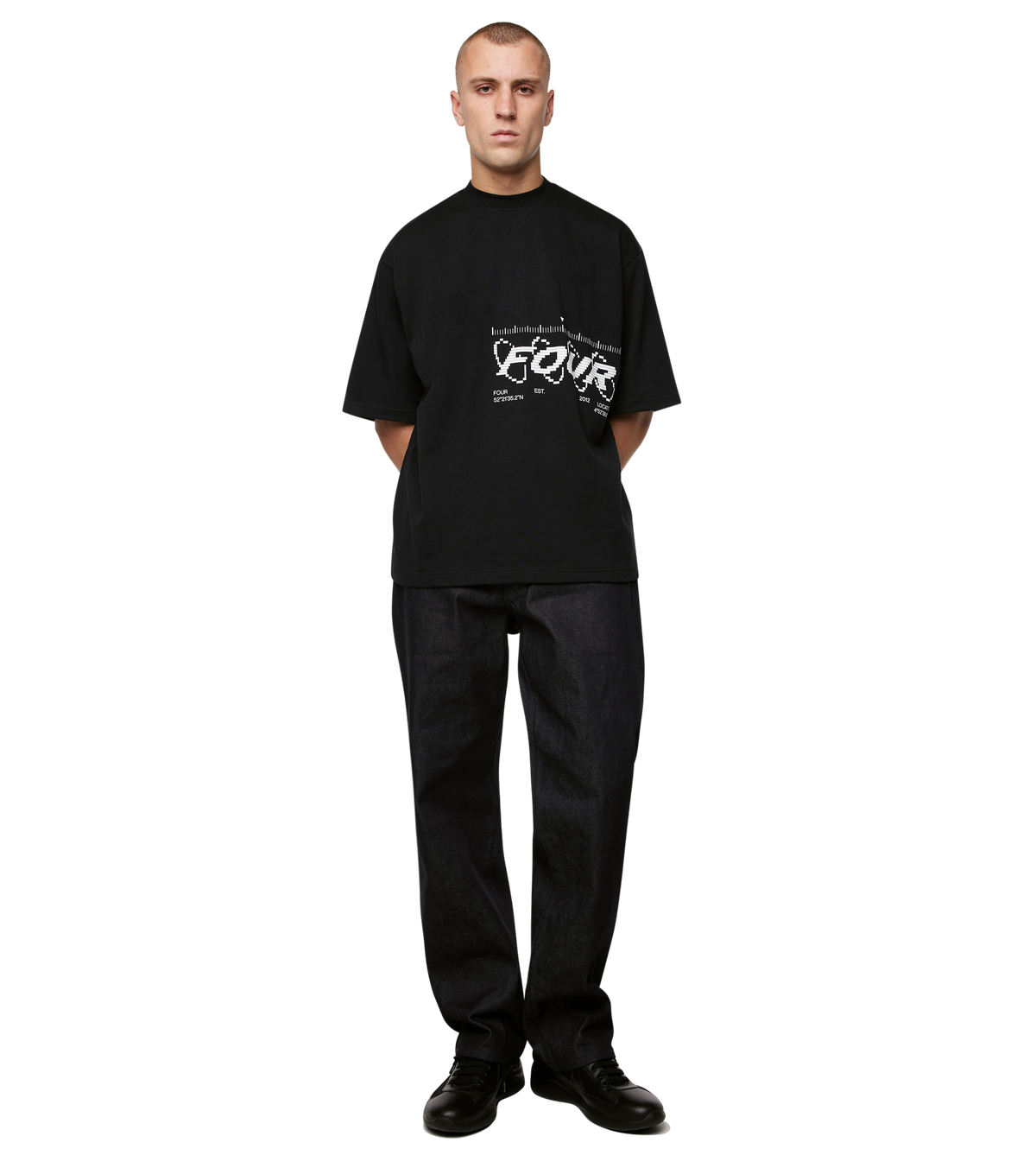 Map Logo Boxy T-Shirt Black