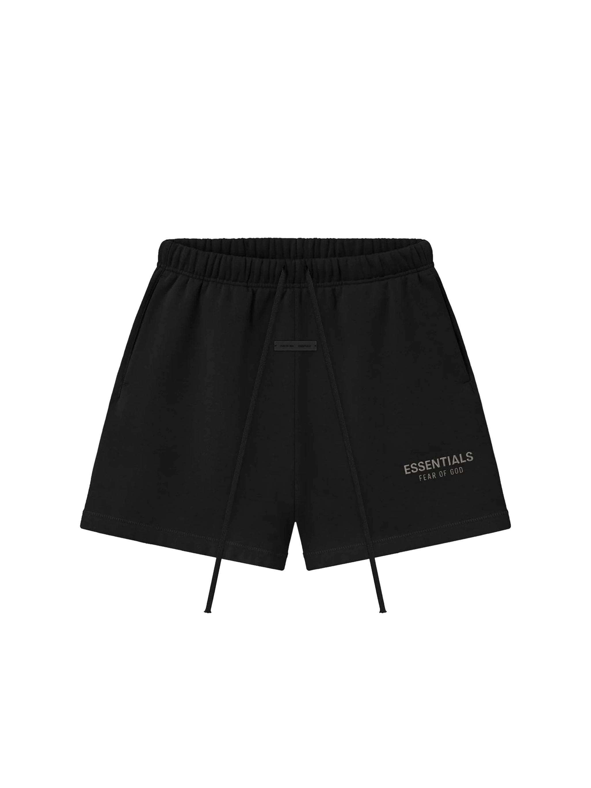 Fear of God Essentials Soccer Fleece Shorts in Black