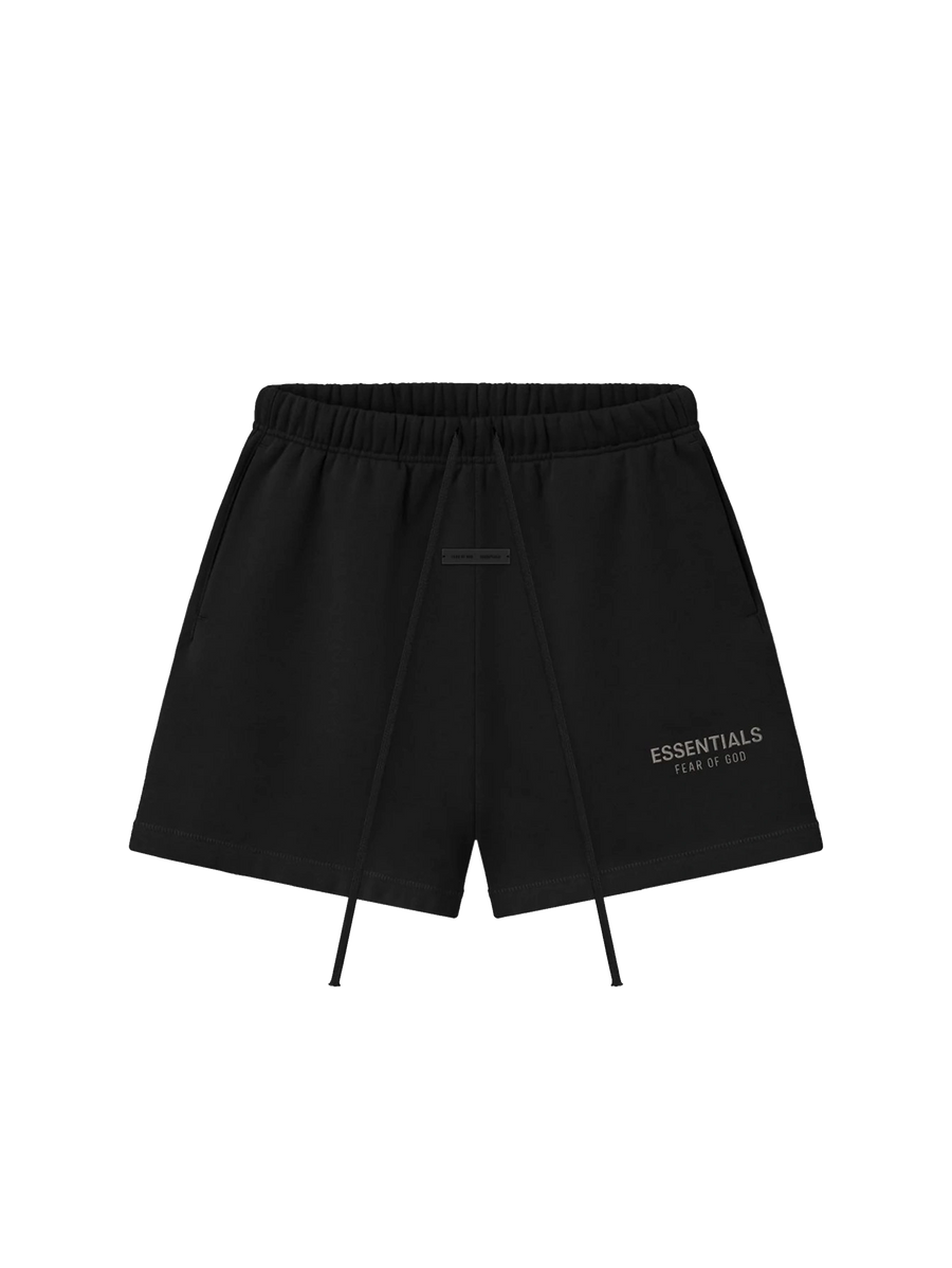 Fear of God Essentials Soccer Fleece Shorts in Black