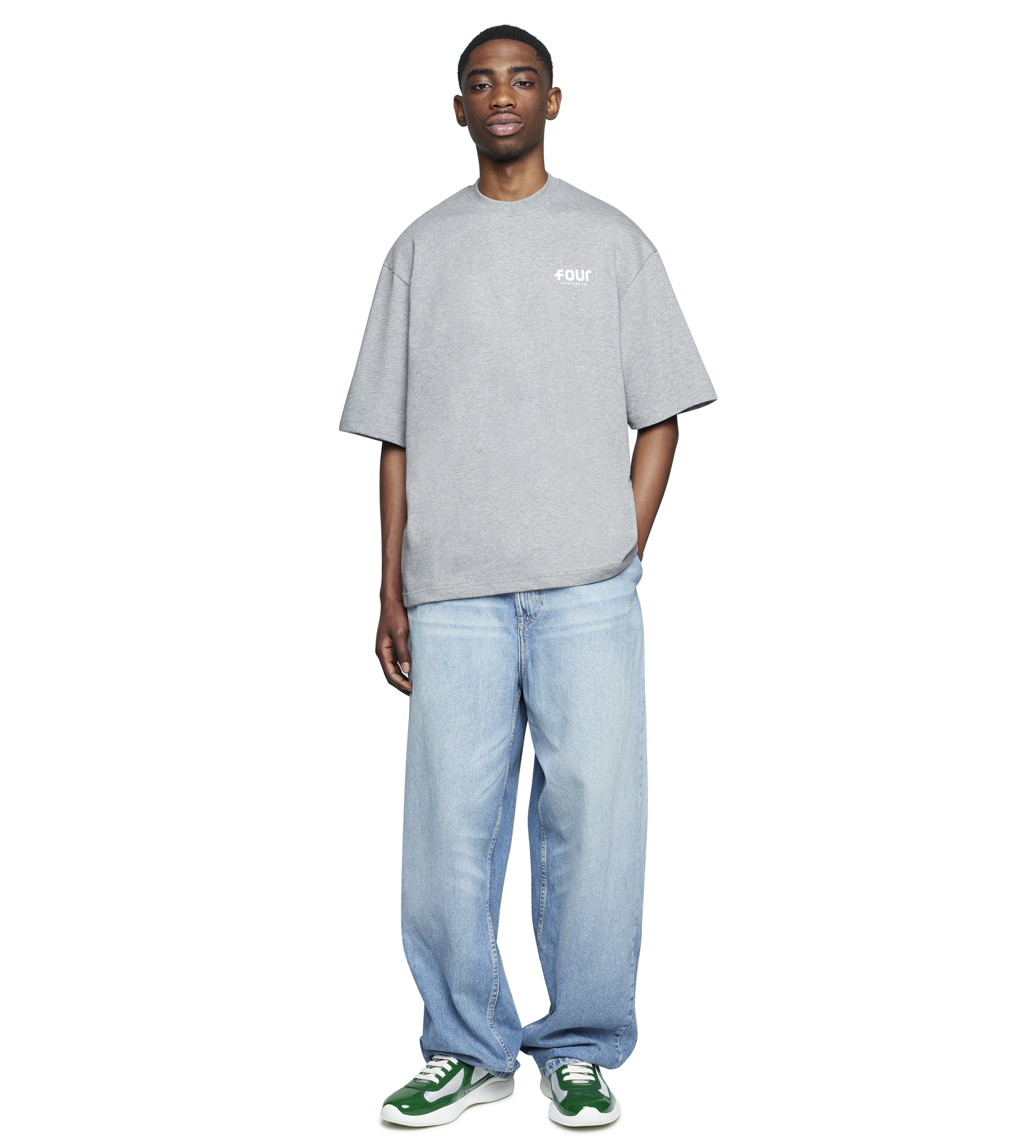 Logo Heavy T-shirt Grey Melange